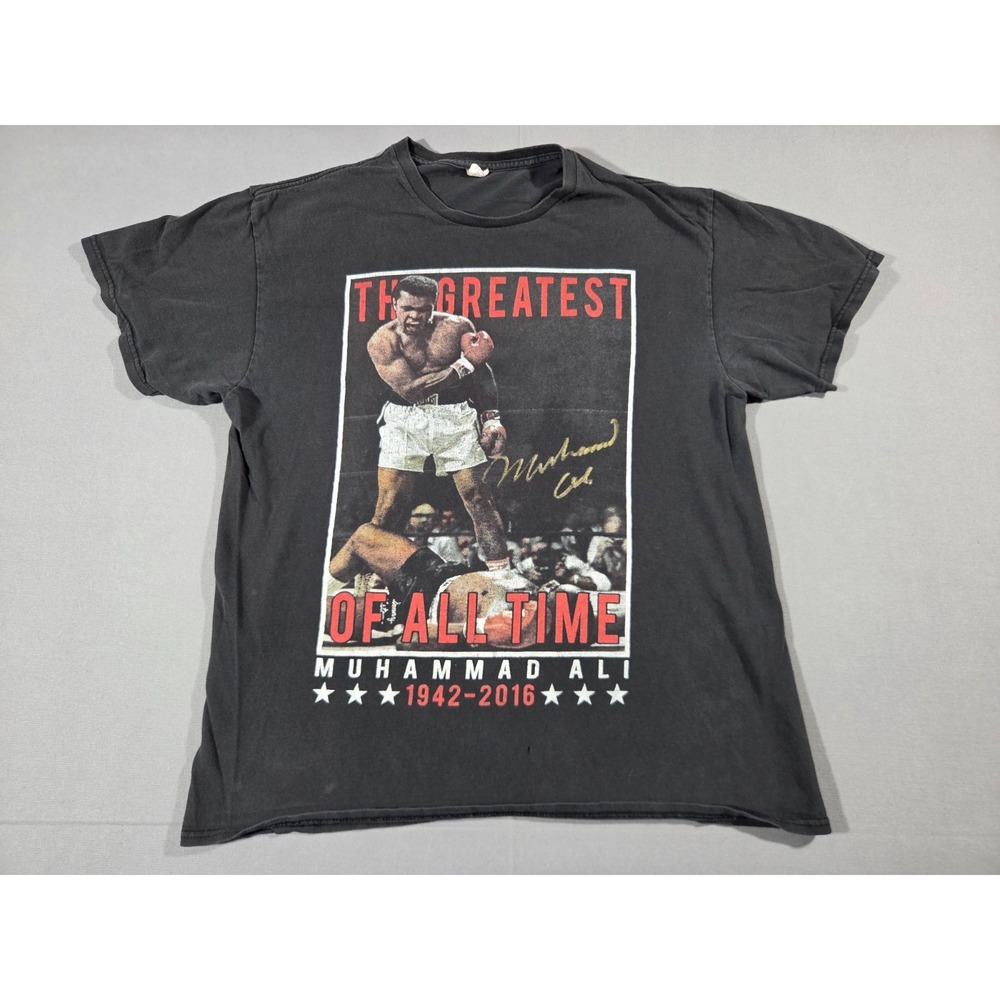 Vintage Delta Muhammad Ali Shirt Mens Large Black Greatest Of All Time Boxing